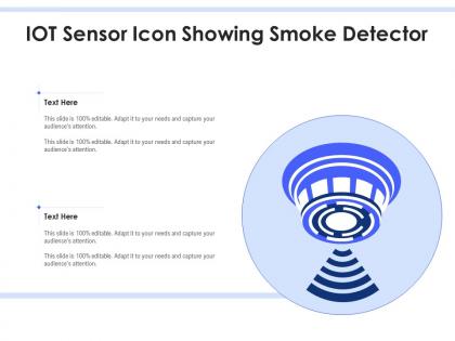 Iot sensor icon showing smoke detector