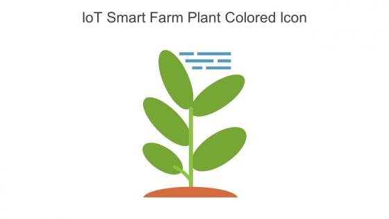 IoT Smart Farm Plant Colored Icon In Powerpoint Pptx Png And Editable Eps Format
