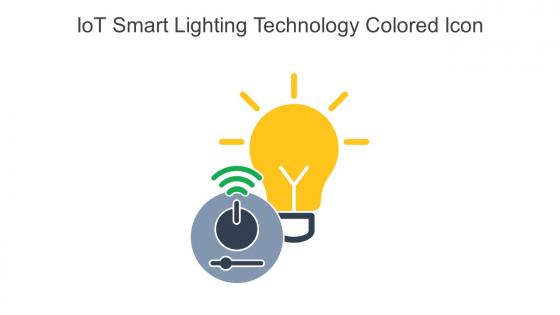 Iot Smart Lighting Technology Colored Icon In Powerpoint Pptx Png And Editable Eps Format