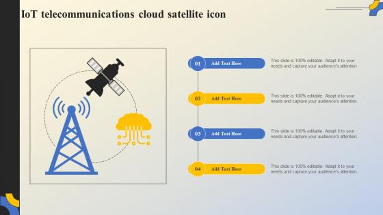 IoT Telecommunications Cloud Satellite Icon
