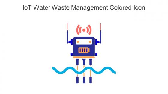 Iot Water Waste Management Colored Icon In Powerpoint Pptx Png And Editable Eps Format