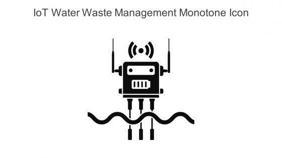 Iot Water Waste Management Monotone Icon In Powerpoint Pptx Png And Editable Eps Format