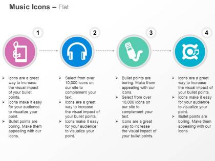 Ipad headphone mike music nodes ppt icons graphics