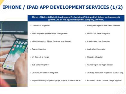 Iphone ipad app development services ppt powerpoint presentation slide download
