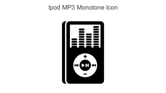 Ipod MP3 Monotone Icon In Powerpoint Pptx Png And Editable Eps Format