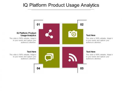 Iq platform product usage analytics ppt powerpoint presentation portfolio example cpb