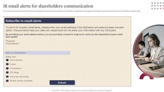 Ir Email Alerts For Shareholders Communication Leveraging Website And Social Media