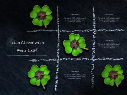 Irish clover with four leaf