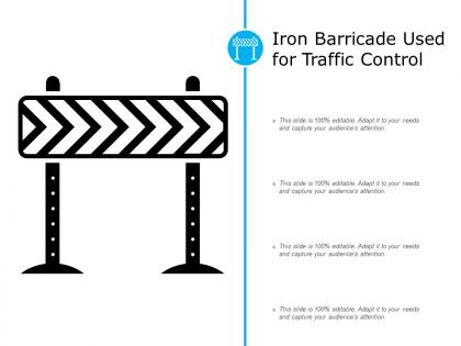 Iron barricade used for traffic control