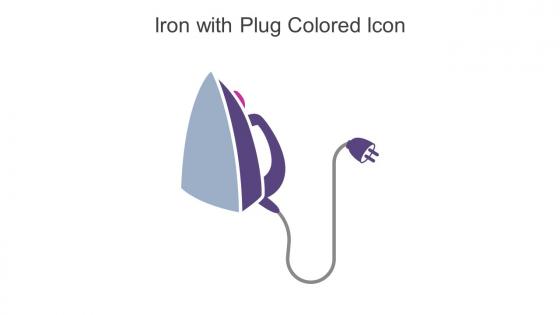 Iron With Plug Colored Icon In Powerpoint Pptx Png And Editable Eps Format
