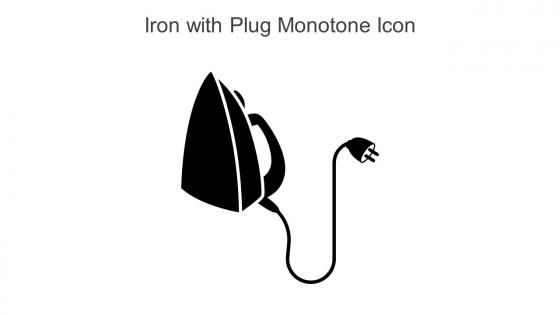 Iron With Plug Monotone Icon In Powerpoint Pptx Png And Editable Eps Format