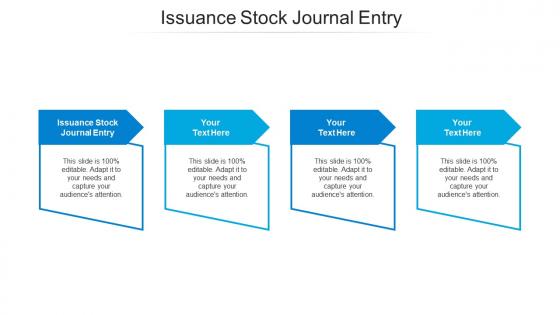 Issuance stock journal entry ppt powerpoint presentation show deck cpb
