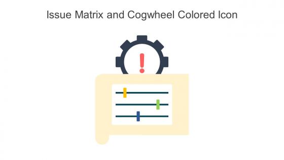 Issue Matrix And Cogwheel Colored Icon In Powerpoint Pptx Png And Editable Eps Format
