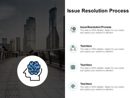 Issue resolution process ppt powerpoint presentation icon information cpb