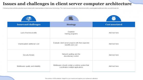 Issues And Challenges In Client Server Computer Architecture