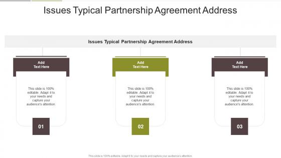 Issues Typical Partnership Agreement Address In Powerpoint And Google Slides Cpb