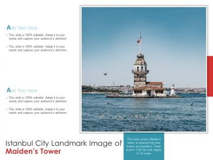 Istanbul city landmark image of maidens tower powerpoint presentation ppt template