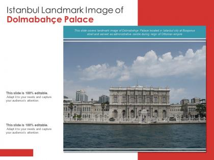 Istanbul landmark image of dolmabahce palace powerpoint presentation ppt template