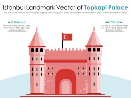 Istanbul landmark vector of topkapi palace powerpoint presentation ppt template