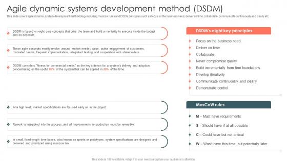 It Agile Methodology Agile Dynamic Systems Development Method DSDM