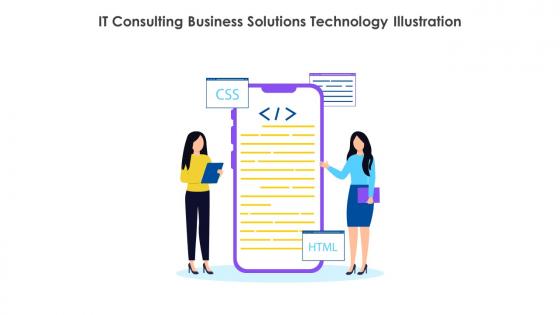 IT Consulting Business Solutions Technology Illustration