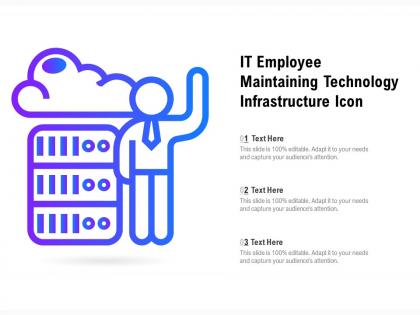 It employee maintaining technology infrastructure icon