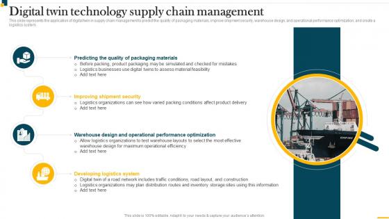 IT In Manufacturing Industry Digital Twin Technology Supply Chain Management