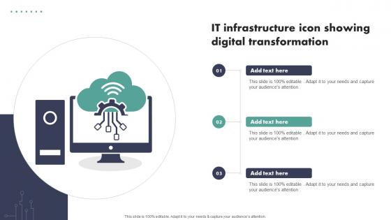 IT Infrastructure Icon Showing Digital Transformation