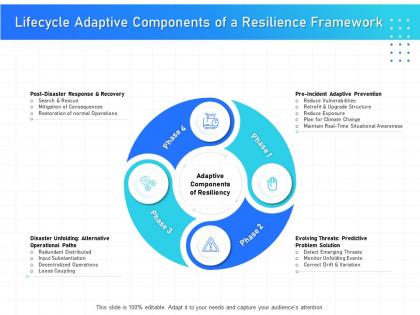 It infrastructure management lifecycle adaptive components of a resilience framework ppt ideas