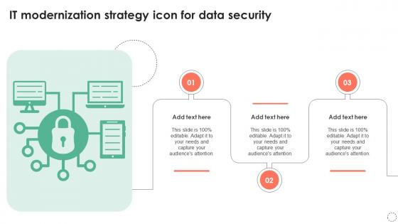 IT Modernization Strategy Icon For Data Security