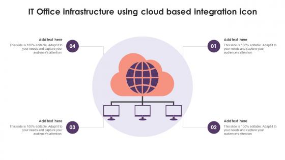 IT Office Infrastructure Using Cloud Based Integration Icon