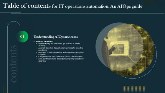 IT Operations Automation An AIOps Guide Table Of Contents AI SS V