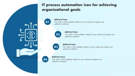 IT Process Automation Icon For Achieving Organizational Goals