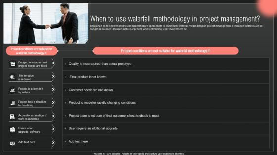 IT Projects Management Through Waterfall When To Use Waterfall Methodology