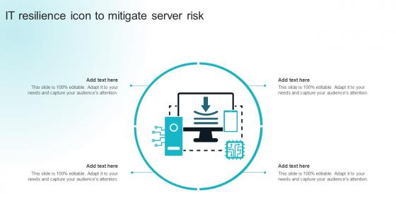 IT Resilience Icon To Mitigate Server Risk