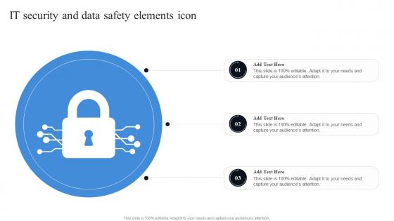 It Security And Data Safety Elements Icon