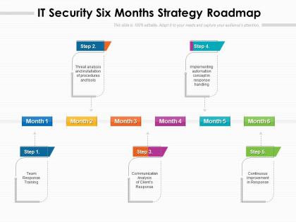 It security six months strategy roadmap
