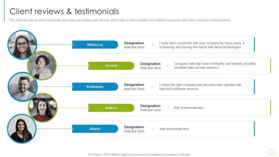 IT Services Company Profile Client Reviews And Testimonials Ppt Pictures Show