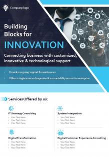 It services consulting company two page brochure template
