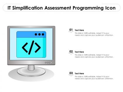 It simplification assessment programming icon