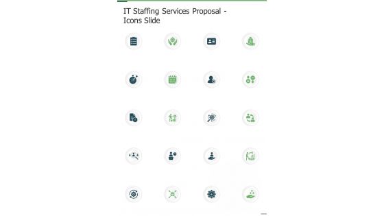 IT Staffing Services Proposal Icons Slide One Pager Sample Example Document