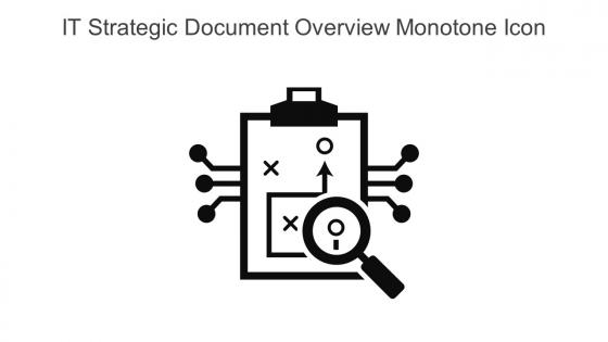IT Strategic Document Overview Monotone Icon In Powerpoint Pptx Png And Editable Eps Format