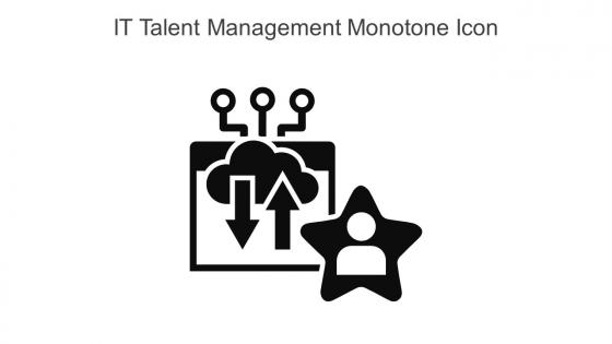 IT Talent Management Monotone Icon In Powerpoint Pptx Png And Editable Eps Format