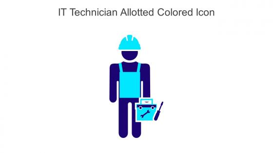 IT Technician Allotted Colored Icon In Powerpoint Pptx Png And Editable Eps Format