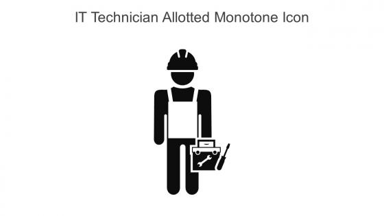 IT Technician Allotted Monotone Icon In Powerpoint Pptx Png And Editable Eps Format