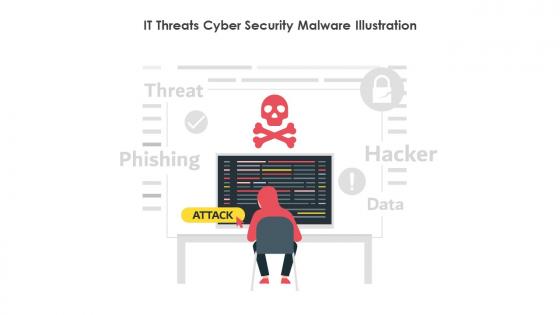 IT Threats Cyber Security Malware Illustration