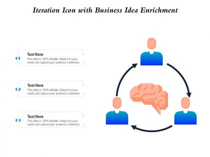 Iteration icon with business idea enrichment