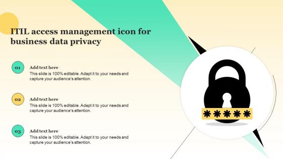 ITIL Access Management Icon For Business Data Privacy