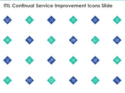 Itil continual service improvement icons slide ppt powerpoint presentation outline