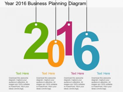 Iy year 2016 business planning diagram flat powerpoint design
